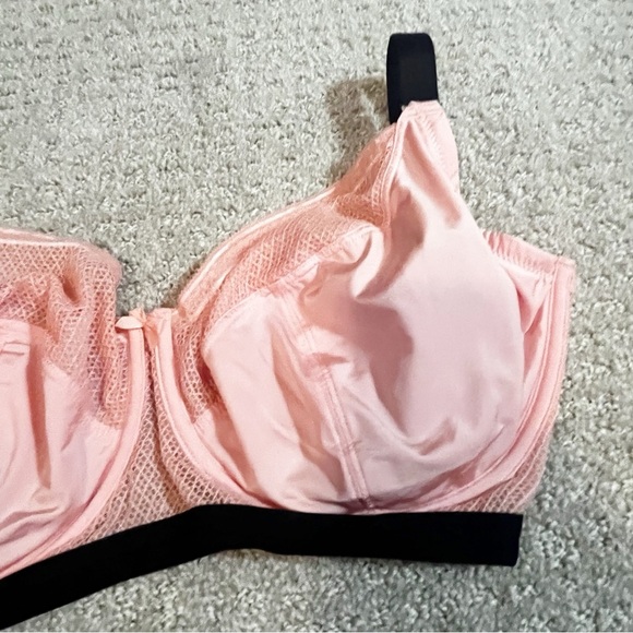 Parfait Quartz Pink Underwire Bra Sz 32K Full Figured Sexy Plunge Romina P5522 - Picture 7 of 14